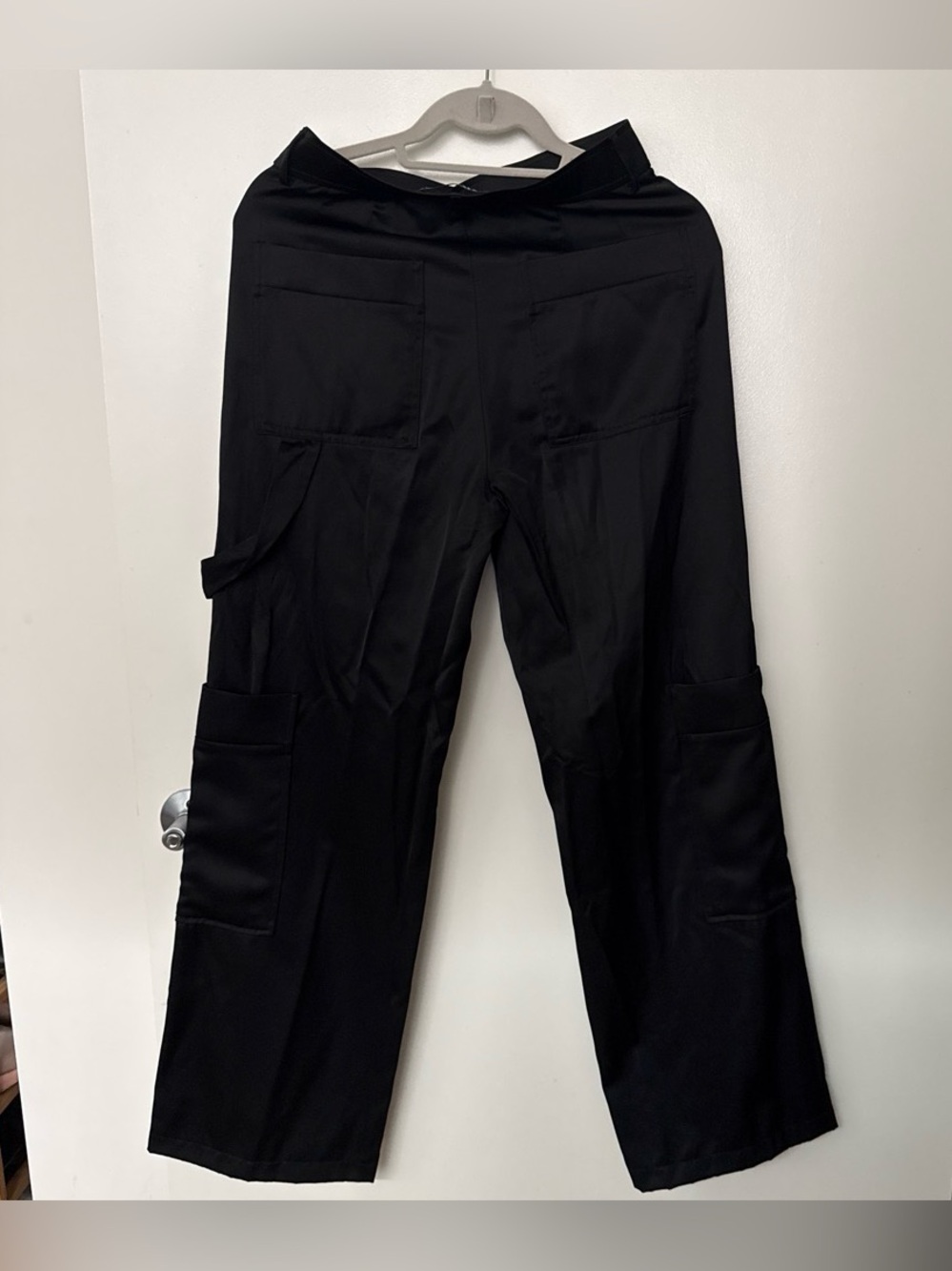 Zara Black Cargo Pants with Utility Pockets